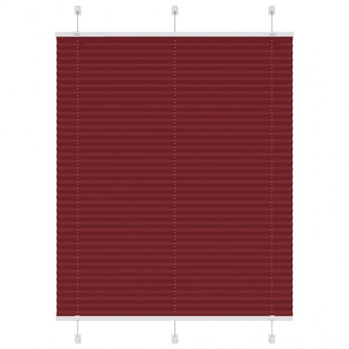 Plisségardin Bordeauxrød 105x150 cm Stofbredde 104,4 cm