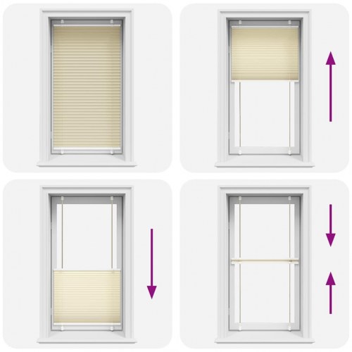 Plisségardin creme 80x150 cm - stofbredde 79,4 cm, polyester