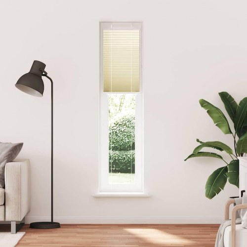 Plisségardin - creme, 40×200 cm (stofbredde 39,4 cm), polyester