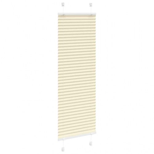 Plisségardin - creme, 40×150 cm (stofbredde 39,4 cm) i polyester