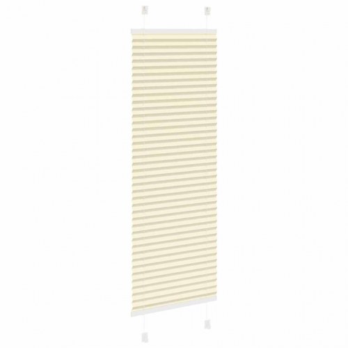 Plisségardin - creme, 40×150 cm (stofbredde 39,4 cm) i polyester