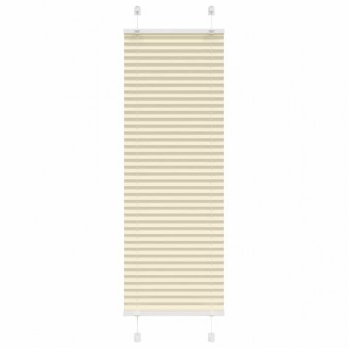 Plisségardin - creme, 50×150 cm (stofbredde 49,4 cm) i polyester