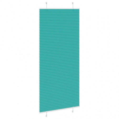 Plisségardin - petroleum, 90×200 cm, polyester (stofbredde 89,4 cm)