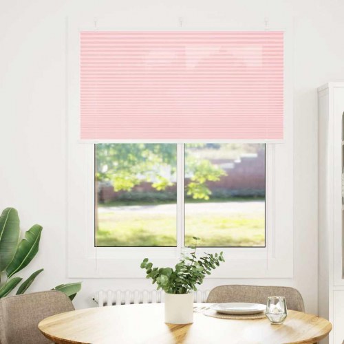Plisségardin - lyserød 110×150 cm, stofbredde 109,4 cm - polyester