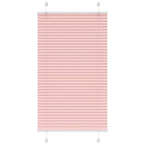 Plisségardin lyserød 80×150 cm - polyester, stofbredde 79,4 cm