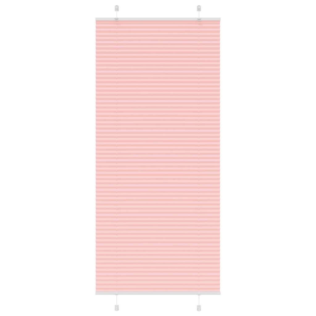 Plisségardin Lyserød 90x200 cm Stofbredde 89,4 cm Polyester
