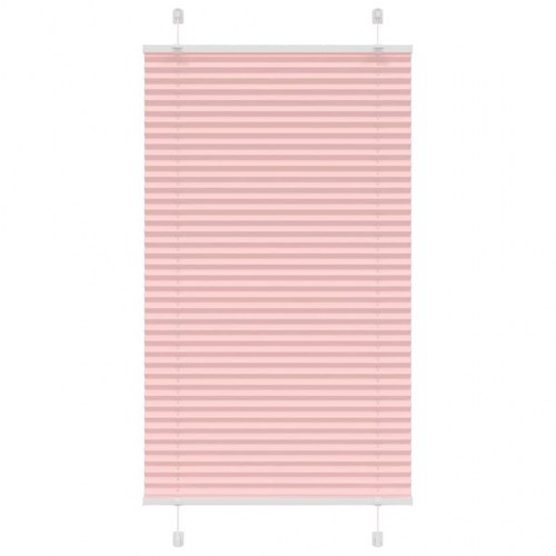 Plisségardin - lyserød 70×100 cm, stofbredde 69,4 cm, polyester