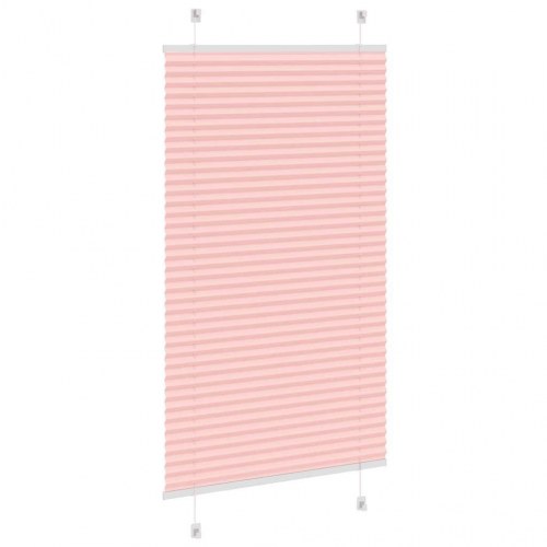 Plisségardin - lyserød 70×100 cm, stofbredde 69,4 cm, polyester