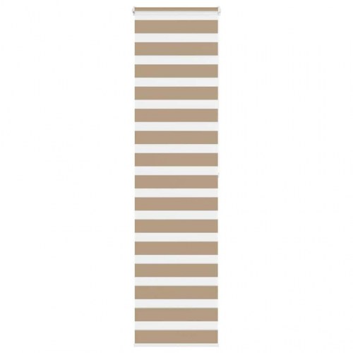 Zebragardin sandbrun 60×200 cm - stofbredde 55,9 cm, polyester