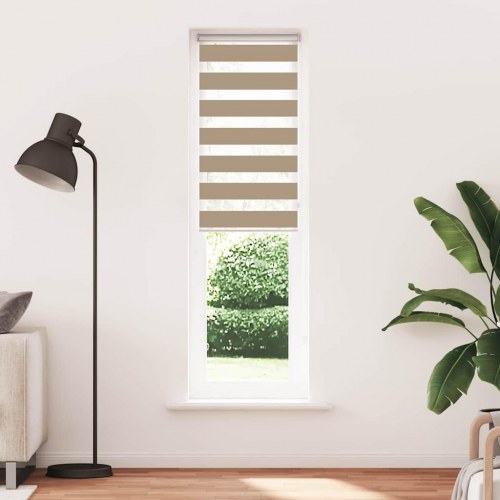 Zebragardin sandbrun 60×200 cm - stofbredde 55,9 cm, polyester
