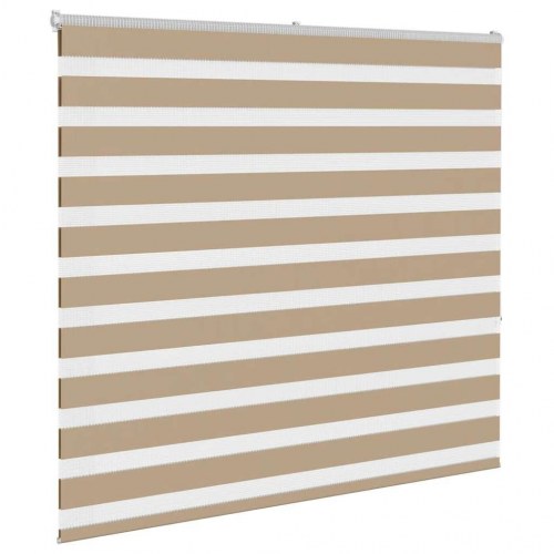 Zebragardin sandbrun 160×150 cm - stofbredde 155,9 cm, polyester