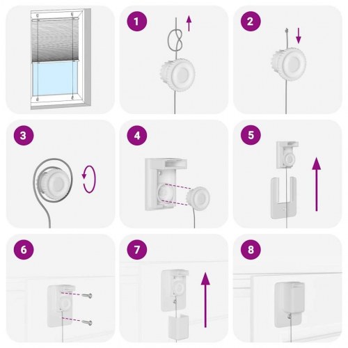 Plisségardin Lyserød 120x200 cm Stofbredde 119,4 cm Polyester