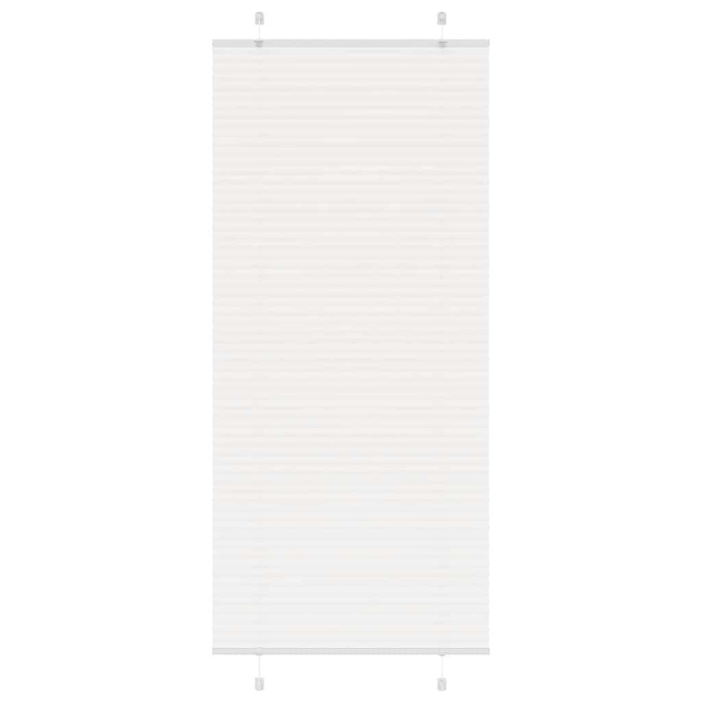 Plisségardin Hvid 85x200 cm Stofbredde 84,4 cm Polyester
