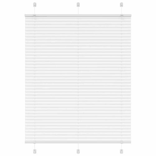 Plisségardin Hvid 110x100 cm Stofbredde 109,4 cm Polyester