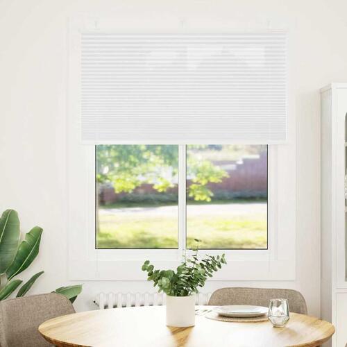 Plisségardin Hvid 110x100 cm Stofbredde 109,4 cm Polyester