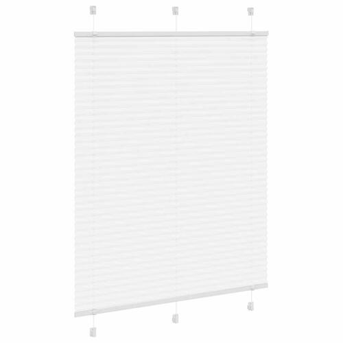 Plisségardin Hvid 110x100 cm Stofbredde 109,4 cm Polyester
