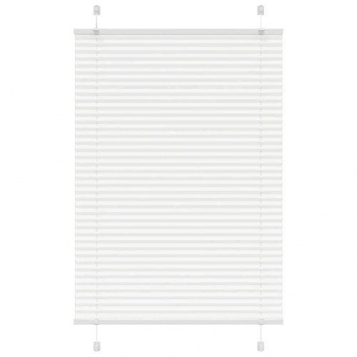 Plisségardin - hvid 100×150 cm, stofbredde 99,4 cm, polyester