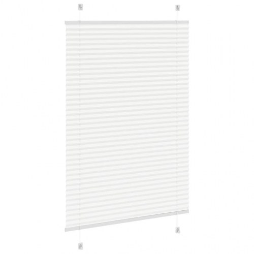 Plisségardin - hvid 100×150 cm, stofbredde 99,4 cm, polyester