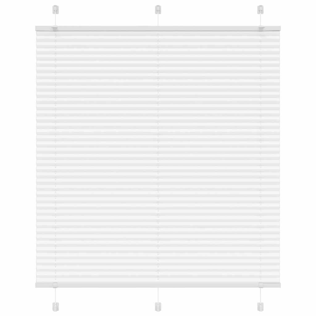 Plisségardin Hvid 120x100 cm Stofbredde 119,4 cm Polyester