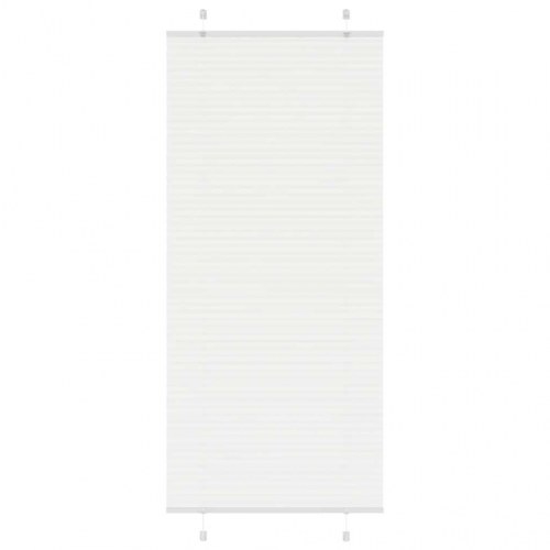Plisségardin Hvid 95x200 cm Stofbredde 94,4 cm Polyester