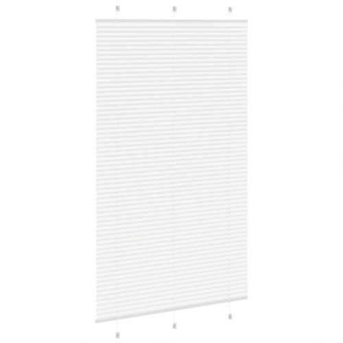 Plisségardin - hvid 120×200 cm, stofbredde 119,4 cm, polyester