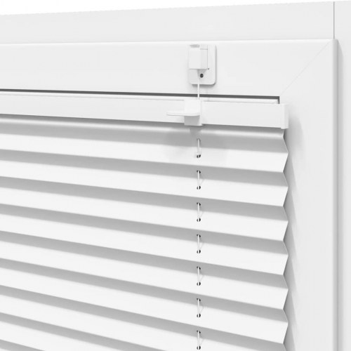 Plisségardin - hvid 120×200 cm, stofbredde 119,4 cm, polyester