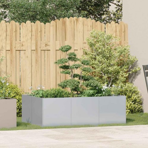 Plantekasse 120 × 80 × 40 cm - galvaniseret stål, åben bund