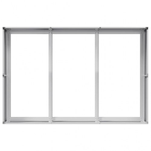 Plantekasse 120 × 80 × 40 cm - galvaniseret stål, åben bund