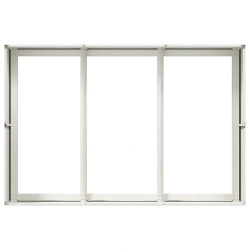 Plantekasse i stål 120 × 80 × 40 cm - hvid højbed til have og terrasse