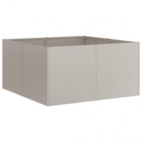 Plantekasse i cortenstål - rustfarvet 80 × 80 × 40 cm, åben bund