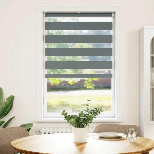 Zebragardin mørkegrå 80×100 cm - stofbredde 75,9 cm, polyester