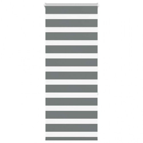Zebragardin - mørkegrå 55×150 cm, stofbredde 50,9 cm, polyester