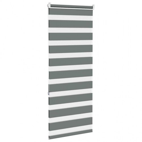 Zebragardin - mørkegrå 55×150 cm, stofbredde 50,9 cm, polyester