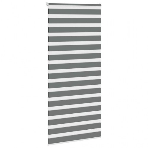 Zebragardin mørkegrå 100×230 cm - stofbredde 95,9 cm, polyester