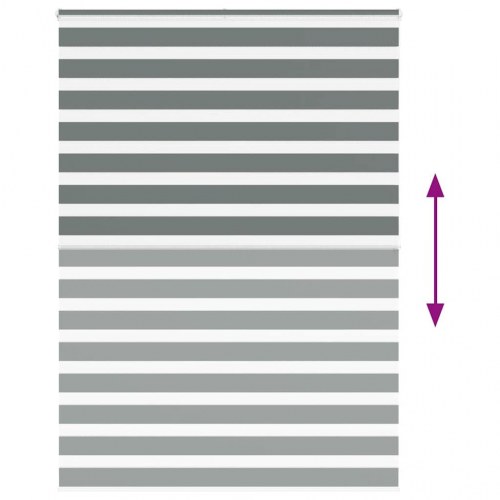 Zebragardin mørkegrå 160×200 cm - stofbredde 155,9 cm, polyester