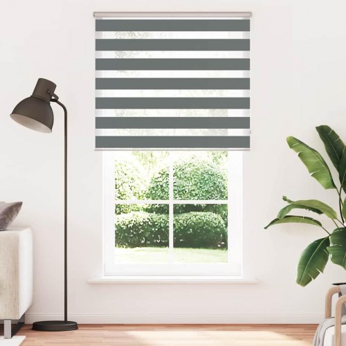 Zebragardin mørkegrå 125×230 cm - stofbredde 120,9 cm, polyester