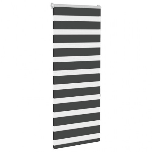 Zebragardin - sort 55×150 cm, stofbredde 50,9 cm, polyester