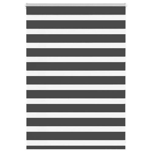 Zebragardin sort 110x100 cm stofbredde 105,9 cm polyester