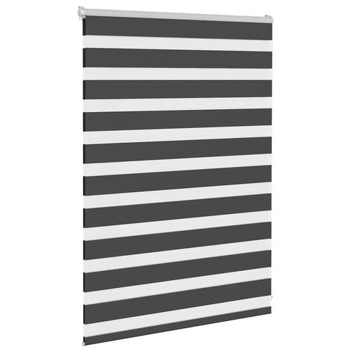 Zebragardin sort 110x100 cm stofbredde 105,9 cm polyester