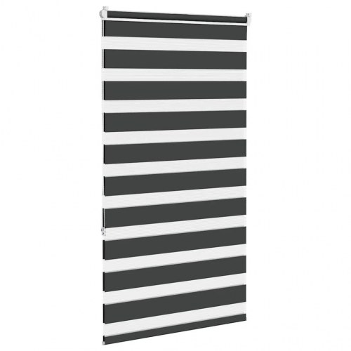 Zebragardin - sort 75×150 cm, stofbredde 70,9 cm, polyester