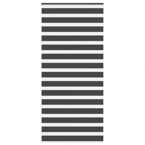 Zebragardin - sort 115 × 200 cm, stofbredde 110,9 cm, polyester