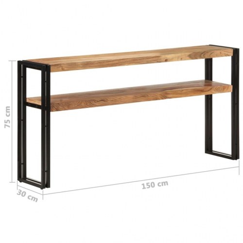 Konsolbord 150x30x75 cm massivt akacietræ