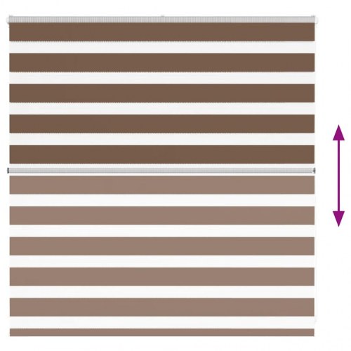 Zebragardin - brun 150×100 cm, stofbredde 145,9 cm, polyester