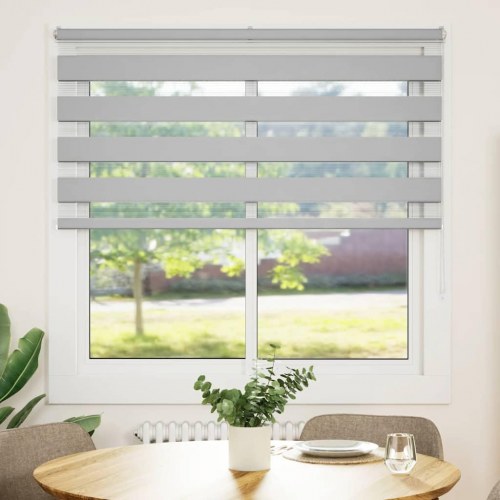 Zebragardin lysegrå 140×100 cm - stofbredde 135,9 cm, polyester