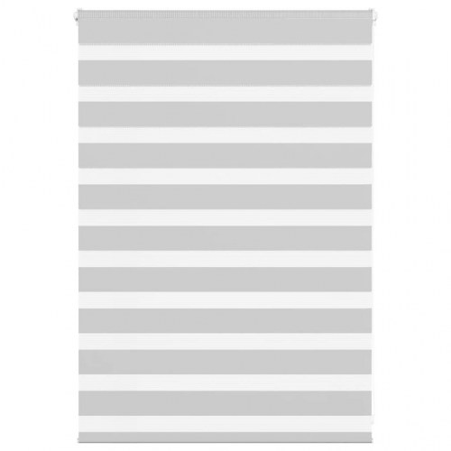 Zebragardin - lysegrå 110×100 cm, stofbredde 105,9 cm, polyester