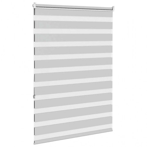 Zebragardin - lysegrå 115×150 cm, stofbredde 110,9 cm, polyester