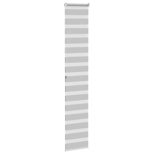 Zebragardin - lysegrå 50×200 cm, stofbredde 45,9 cm, polyester