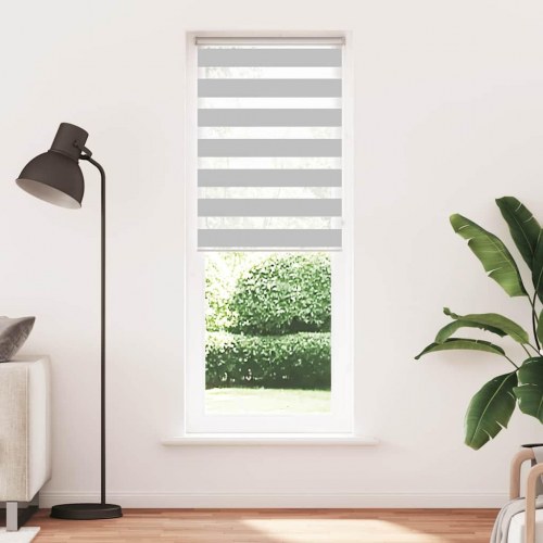 Zebragardin - lysegrå 80×200 cm, stofbredde 75,9 cm, polyester
