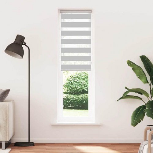 Zebragardin lysegrå 55×230 cm - stofbredde 50,9 cm, polyester