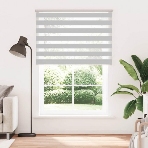 Zebragardin - lysegrå 165×230 cm, stofbredde 160,9 cm, polyester